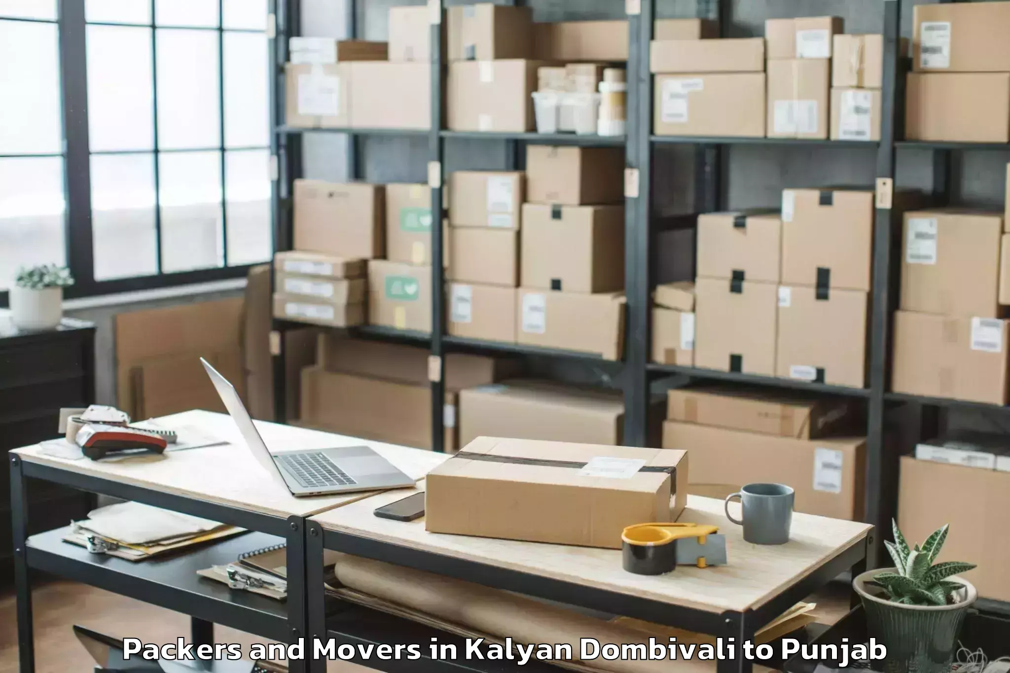 Professional Kalyan Dombivali to Goindwal Sahib Packers And Movers